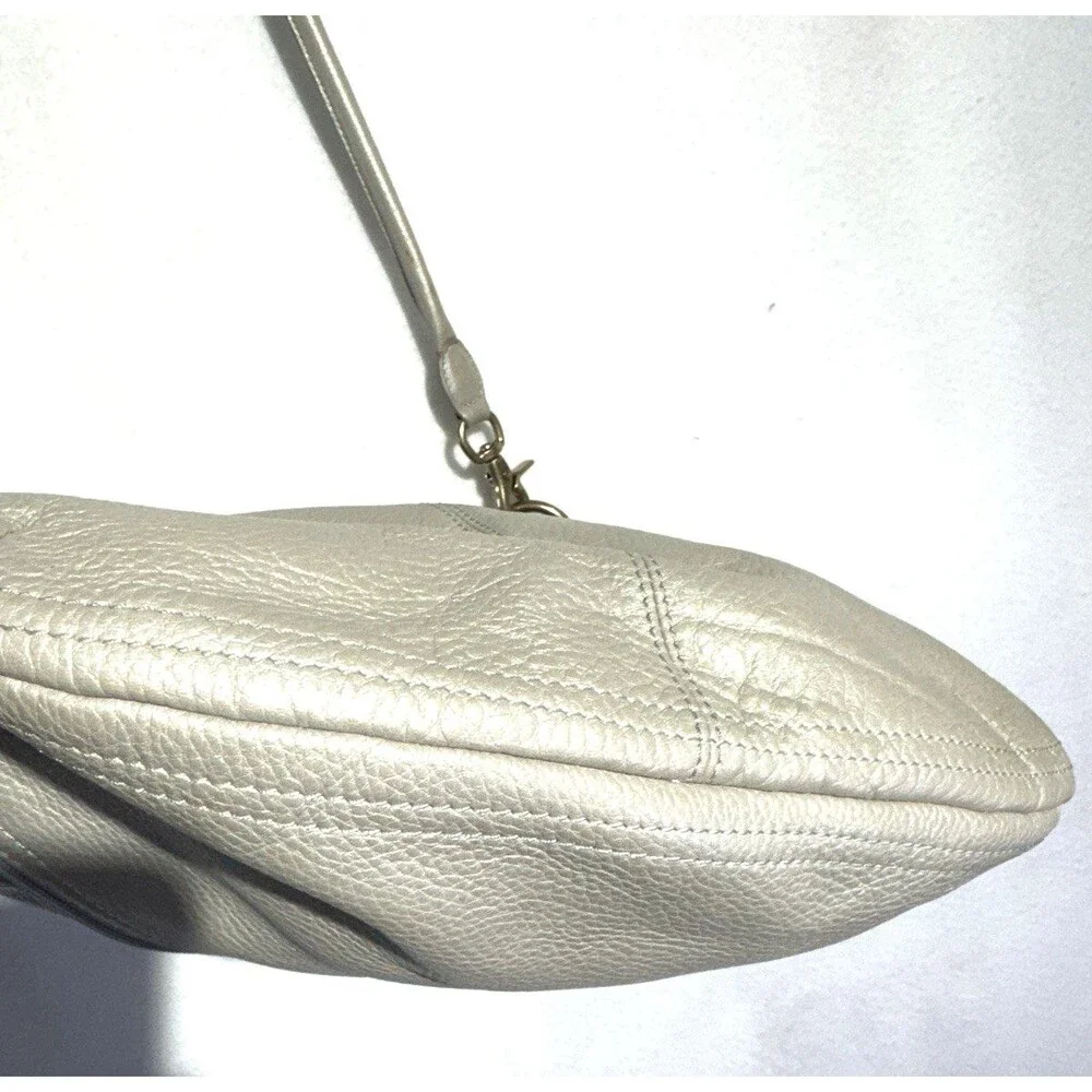 HOBO INTERNATIONAL FROST METALLIC LEATHER CONVERTIBLE CROSSBODY BAG ZIP TOP $298